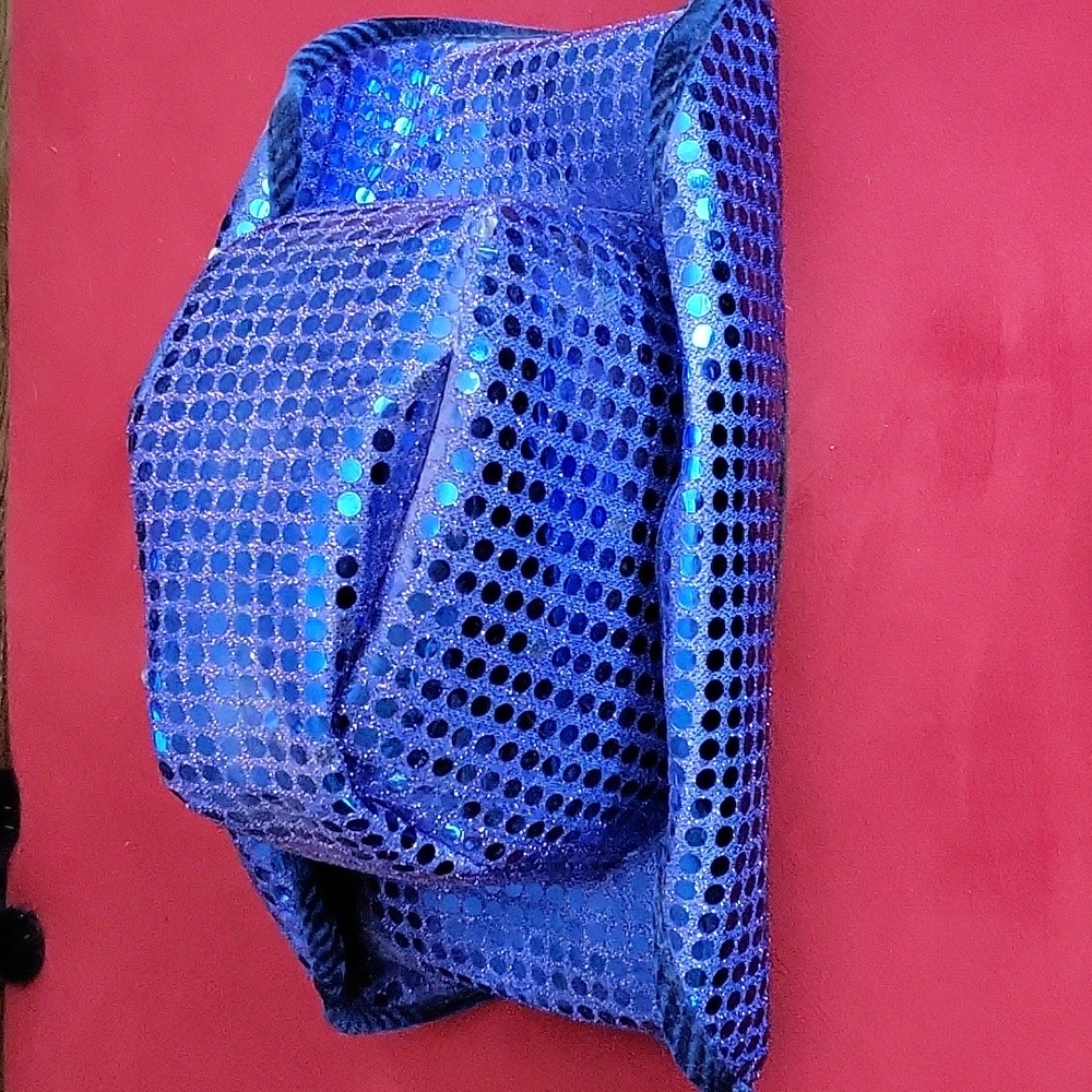 Serious Cowboy Hat Blue Sequin